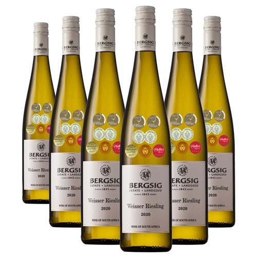 Case of 6 Bergsig Estate Riesling 75cl White Wine